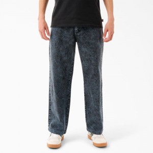 Blue Dickies Tom Knox Loose Fit Men's Jeans | 230-ONJWQT