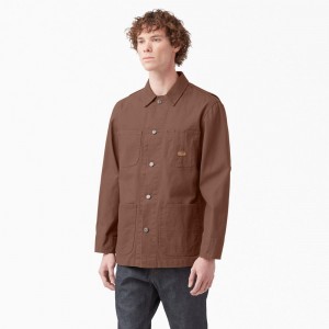 Brown Dickies 1922 Duck Chore Men's Jacket | 832-LARHEB