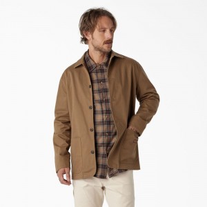 Brown Dickies 1922 Herringbone Men's Jacket | 362-MQDGSU