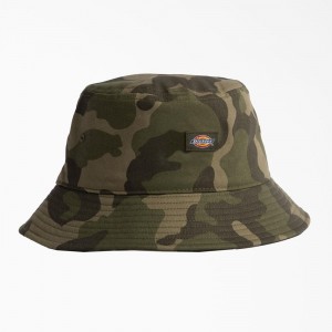 Brown Dickies Canvas Bucket Men's Hat | 423-GHCWMK