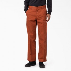 Brown Dickies Deatsville Regular Fit Men's Work Pants | 589-AYJGZF