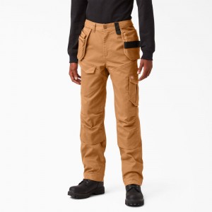 Brown Dickies FLEX Temp-iQ 365 Regular Fit Duck Men's Pants | 342-VGAZLO