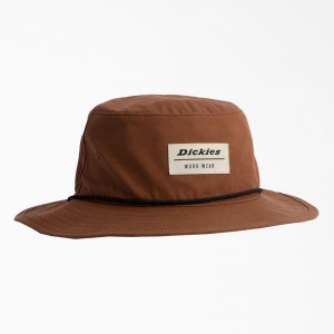 Brown Dickies Twill Boonie Men's Hat | 926-EKBFUY