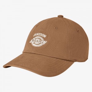 Brown Dickies x Jameson Embroidered Men's Cap | 580-DWVLNK