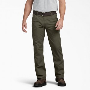 Green Dickies Regular Fit Ripstop Carpenter Men's Pants | 803-FPQKON