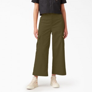 Green Dickies Regular Fit Women's Cargo Pants | 296-USWCJE