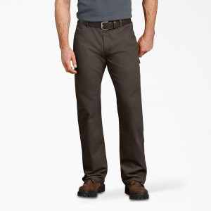 Green Dickies Relaxed Fit Duck Carpenter Men's Pants | 087-FQAWBE