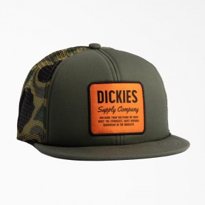 Green Dickies Supply Company Trucker Men's Hat | 041-VQENBR