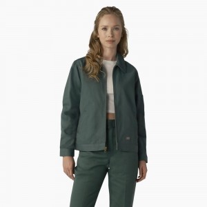 Green Dickies Unlined Eisenhower Women's Jacket | 840-PTGWJH