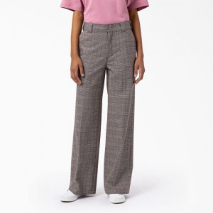 Grey Dickies Bakerhill High Rise Wide Leg Women's Pants | 083-OSEIDQ