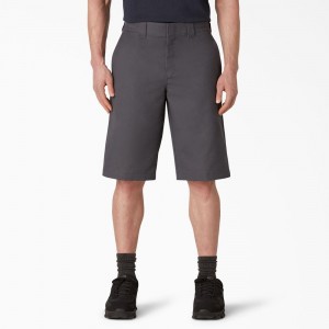 Grey Dickies FLEX Cooling Active Waist Regular Fit Men's Shorts | 518-LMTDJE