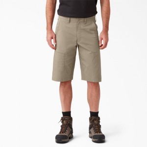 Grey Dickies FLEX Cooling Regular Fit Utility Men's Shorts | 815-PCMSUV