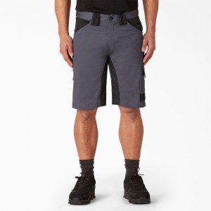 Grey Dickies FLEX Performance Workwear GDT Cargo Men's Shorts | 086-IJLQRZ