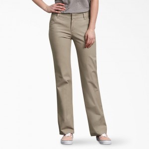 Grey Dickies FLEX Relaxed Fit Women's Pants | 278-PJAFKG