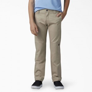 Grey Dickies FLEX Skinny Fit Double Knee Kids' Pants | 160-WVQBFR