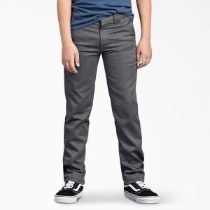 Grey Dickies FLEX Skinny Fit Kids' Pants | 783-APDHYX