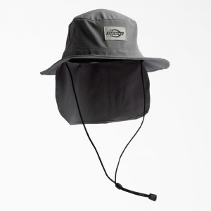 Grey Dickies Full Brim Ripstop Boonie with Neck Shade Men's Hat | 280-YMHXPV