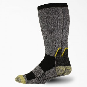 Grey Dickies KEVLAR® Crew 2-Pack Men's Socks | 391-REZYQU