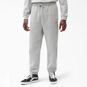 Grey Dickies Mapleton Regular Fit Fleece Sweat Men's Pants | 213-GQPYUI