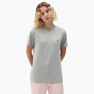 Grey Dickies Mapleton Women's T-Shirt | 324-XAVJEY