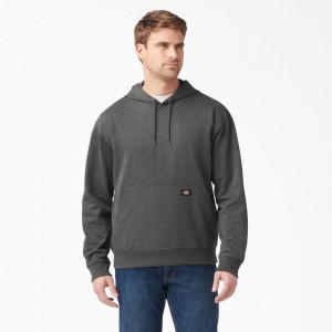 Grey Dickies Midweight Fleece Men's Hoodie | 913-FVOJAU