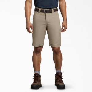 Grey Dickies Regular Fit Work Men's Shorts | 270-XOPKHQ