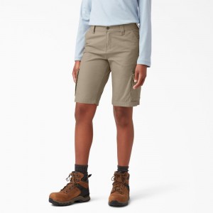 Grey Dickies Ripstop Cargo Women's Shorts | 520-MWHYXL