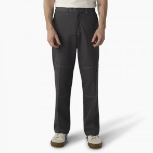 Grey Dickies Skateboarding Regular Fit Double Knee Men's Pants | 457-ITNDMW