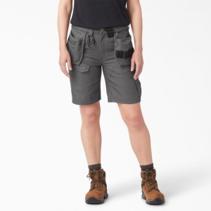 Grey Dickies Traeger x Relaxed Fit Women's Shorts | 291-YNCBJL