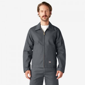 Grey Dickies Unlined Eisenhower Men's Jacket | 906-BZOYIE