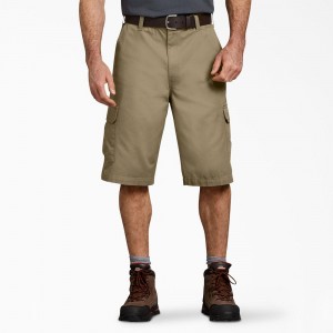 Khaki Dickies Loose Fit Work Men's Shorts | 560-IDMTXC