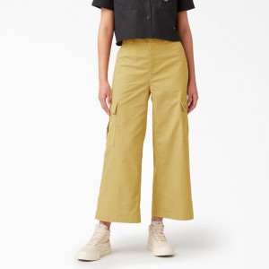 Khaki Dickies Regular Fit Women's Cargo Pants | 537-FUNMLC