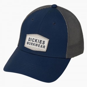 Navy Dickies Cooling Workwear Men's Cap | 971-PDMIGO