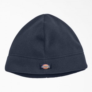 Navy Dickies Fleece Men's Beanie | 610-MUPOEV