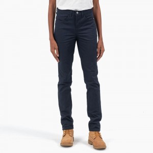 Navy Dickies High Rise Skinny Twill Women's Pants | 186-JNIVAH