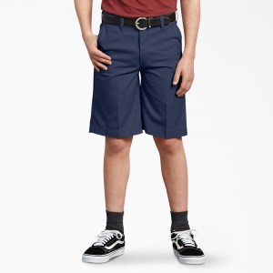 Navy Dickies Husky Classic Fit Kids' Shorts | 912-QKJWID