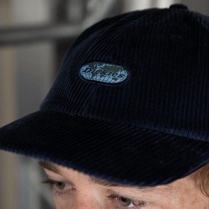 Navy Dickies Jake Hayes Corduroy Men's Cap | 725-BSQMKD