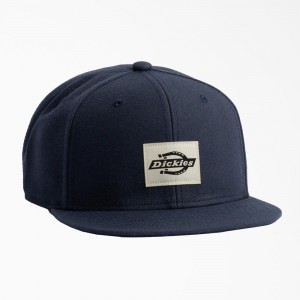 Navy Dickies Mid Pro Flat Brim Men's Hat | 160-QBZHCU