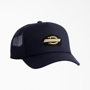 Navy Dickies Mid Pro Foam Trucker Men's Hat | 140-QWYXJP