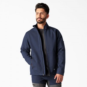 Navy Dickies Ripstop Softshell Men's Jacket | 892-WQKUGA