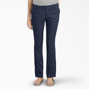 Navy Dickies Slim Fit Women's Pants | 914-NCMORT