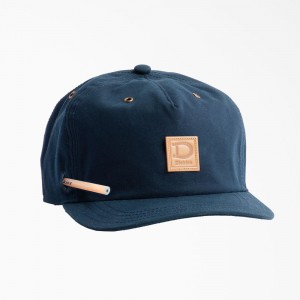 Navy Dickies Waxed Canvas Men's Hat | 168-MKBTGY