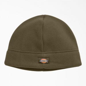 Olive Dickies Fleece Men's Beanie | 619-PMEBJL