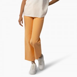 Orange Dickies Regular Fit Duck Women's Pants | 491-RHKNIB