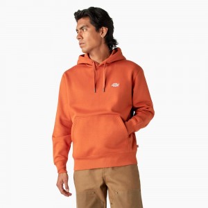 Orange Dickies Summerdale Men's Hoodie | 105-RWKFOM