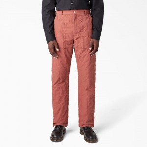 Pink Dickies Premium Collection Quilted Utility Men's Pants | 103-QWDUOZ