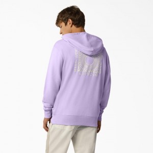 Purple Dickies Oatfield Men's Hoodie | 497-SVFEQT