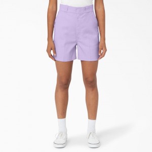 Purple Dickies Phoenix Women's Shorts | 839-DWYBNE