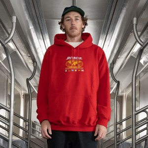 Red Dickies Jake Hayes Graphic Men's Hoodie | 907-RIBUDW