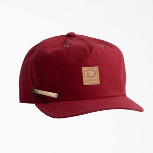 Red Dickies Waxed Canvas Men's Hat | 874-EOGXPR